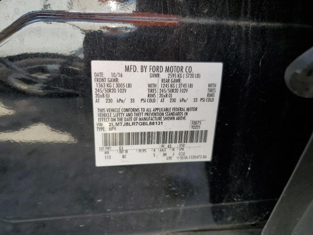 2LMTJ8LR7GBL88131 - 2016 LINCOLN MKX RESERVE 黑色 照片 12