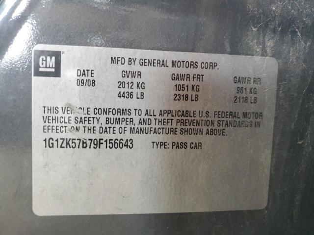 1G1ZK57B79F156643 - 2009 CHEVROLET MALIBU LTZ Grafit foto 12