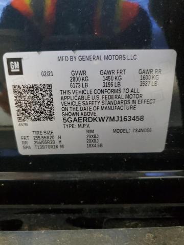 5GAERDKW7MJ163458 - 2021 BUICK ENCLAVE AVENIR BLACK photo 13