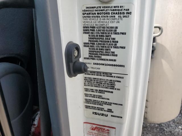 54DC4W1C4HS800891 - 2017 ISUZU NPR HD 白色 照片 13