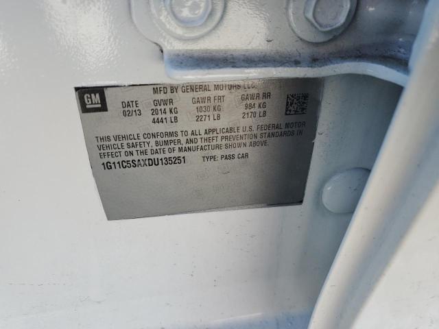 1G11C5SAXDU135251 - 2013 CHEVROLET MALIBU 1LT 白色 照片 12