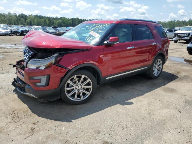 1FM5K7F87HGC06436 - 2017 FORD EXPLORER LIMITED RED photo 1