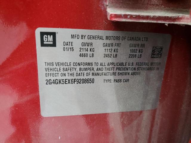 2G4GK5EX6F9208650 - 2015 BUICK REGAL 红色 照片 13