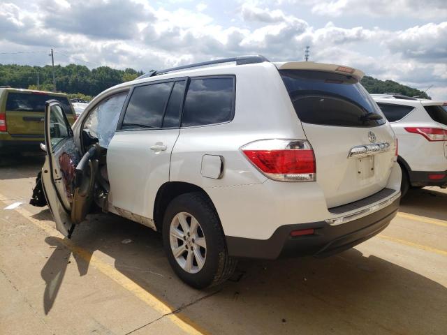 5TDBK3EH9DS242579 - 2013 TOYOTA HIGHLANDER BASE Blanc photo 3