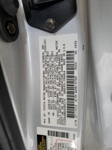 5TEUU42N85Z085179 - 2005 TOYOTA TACOMA ACCESS CAB ვერცხლისფერი ფოტო 12