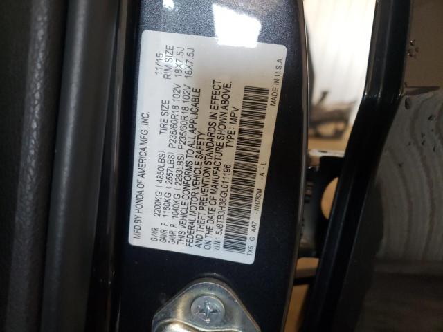 5J8TB3H36GL011196 - 2016 ACURA RDX GRAY photo 14