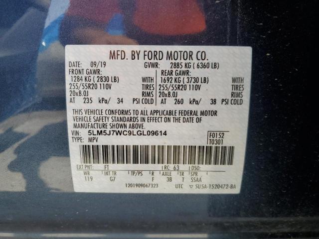 5LM5J7WC9LGL09614 - 2020 LINCOLN AVIATOR RESERVE BLUE photo 14