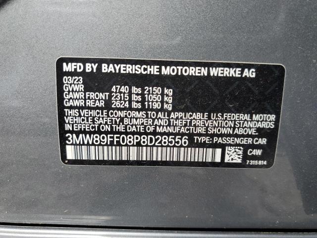 3MW89FF08P8D28556 - 2023 BMW 330XI GRAY photo 13