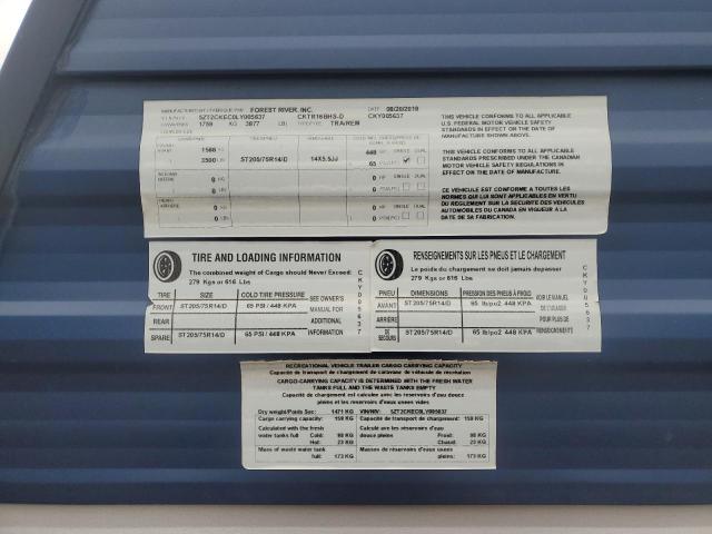 5ZT2CKEC0LY005637 - 2020 FOREST RIVER CHEROKEE 16BHS 银色 照片 10