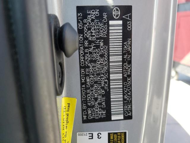 JTKJF5C79E3066652 - 2014 TOYOTA SCION TC 银色 照片 12