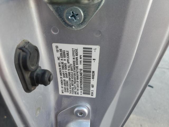 5J6YH285X3L048710 - 2003 HONDA ELEMENT EX SILVER photo 12