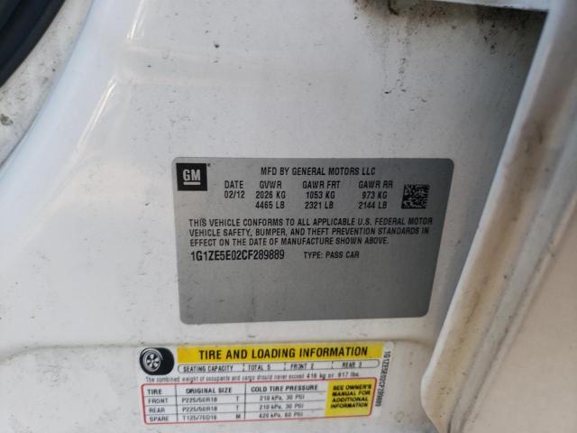 1G1ZE5E02CF289889 - 2012 CHEVROLET MALIBU LTZ თეთრი ფოტო 12