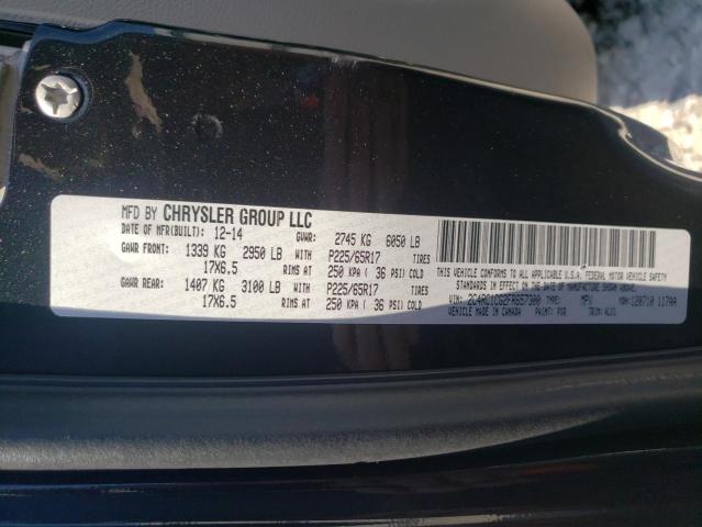 2C4RC1CG2FR657300 - 2015 CHRYSLER TOWN & COU TOURING L BLACK photo 13