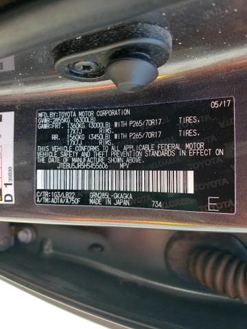 JTEBU5JR5H5455606 - 2017 TOYOTA 4RUNNER SR5/SR5 PREMIUM 灰色 照片 12