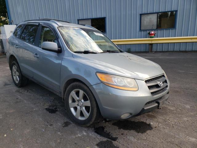 5NMSH73E89H255378 - 2009 HYUNDAI SANTA FE SE BLUE photo 1