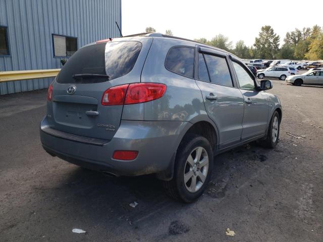 5NMSH73E89H255378 - 2009 HYUNDAI SANTA FE SE BLUE photo 4