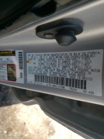 3TMJU62N39M088850 - 2009 TOYOTA TACOMA DOUBLE CAB PRERUNNER SILVER photo 12