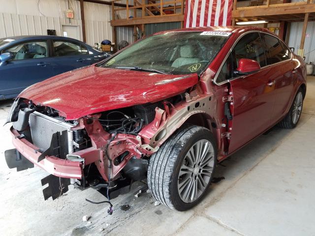 1G4PS5SK1D4249602 - 2013 BUICK VERANO RED photo 2