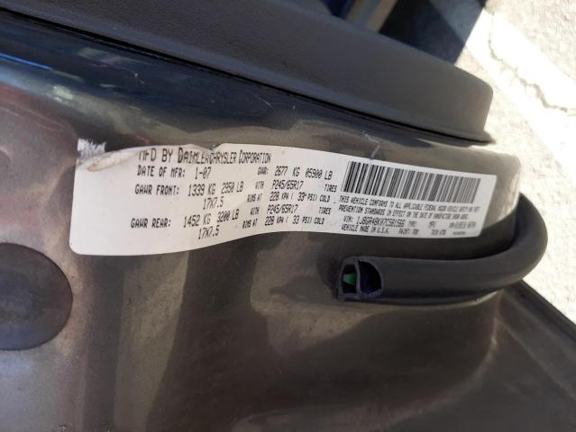 1J8GR48K07C581566 - 2007 JEEP GRAND CHER LAREDO 灰色 照片 10