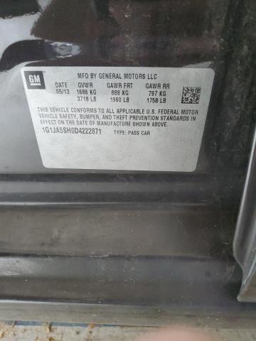 1G1JA5SH0D4222871 - 2013 CHEVROLET SONIC LS 黑色 照片 12