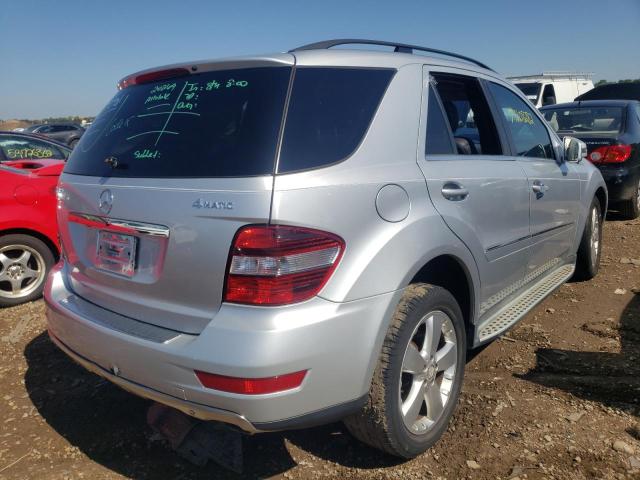 4JGBB8GB2BA628093 - 2011 MERCEDES-BENZ ML 350 4MATIC SILVER photo 4