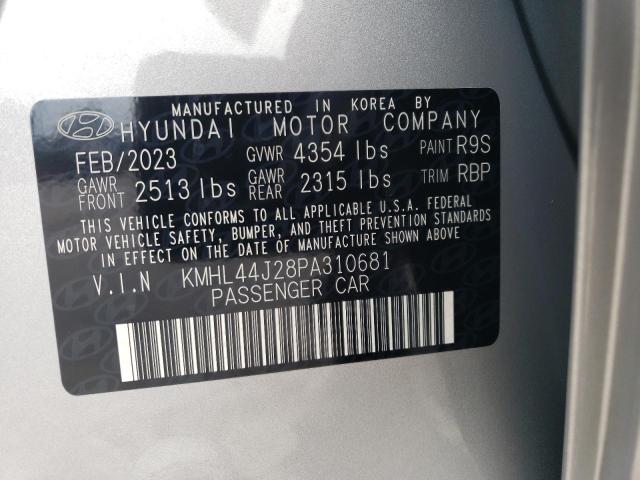 KMHL44J28PA310681 - 2023 HYUNDAI SONATA SEL PLUS SILVER photo 13