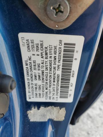 2HGFB2F52DH602601 - 2013 HONDA CIVIC LX 蓝色 照片 13