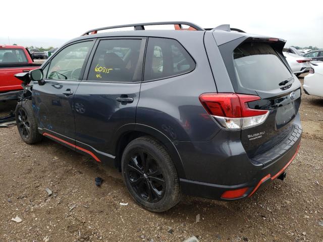 JF2SKARC6LH462124 - 2020 SUBARU FORESTER SPORT GRAY photo 2