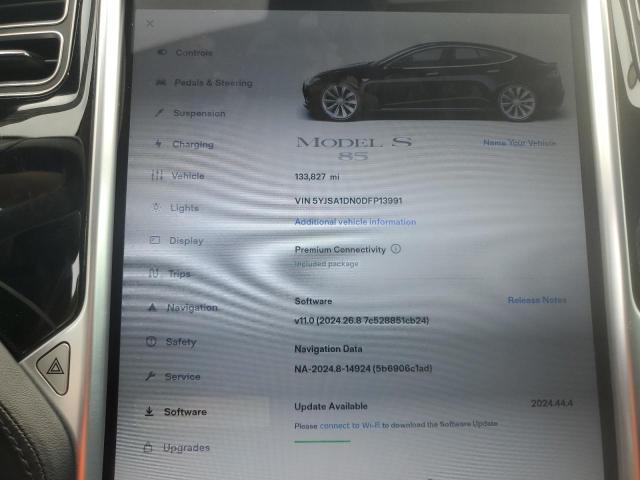 5YJSA1DN0DFP13991 - 2013 TESLA MODEL S BLACK photo 9