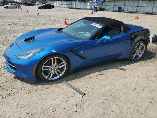 1G1YM3D76E5130318 - 2014 CHEVROLET CORVETTE STINGRAY Z51 3LT BLUE photo 1