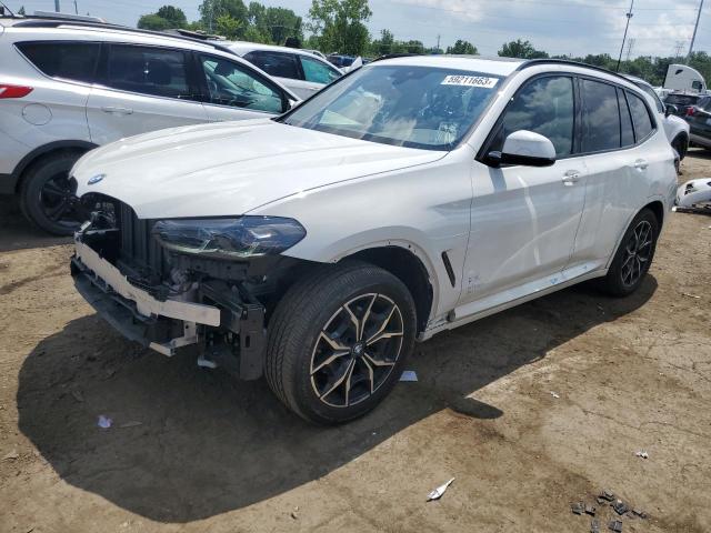 5UX53DP00N9M34267 - 2022 BMW X3 XDRIVE30I WHITE photo 1