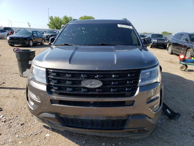 1FM5K8GT5HGD21044 - 2017 FORD EXPLORER SPORT GRAY photo 5