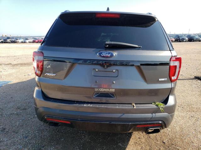 1FM5K8GT5HGD21044 - 2017 FORD EXPLORER SPORT GRAY photo 6