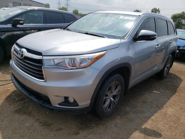 5TDJKRFH9FS107344 - 2015 TOYOTA HIGHLANDER XLE Արծաթագույն լուսանկար 1