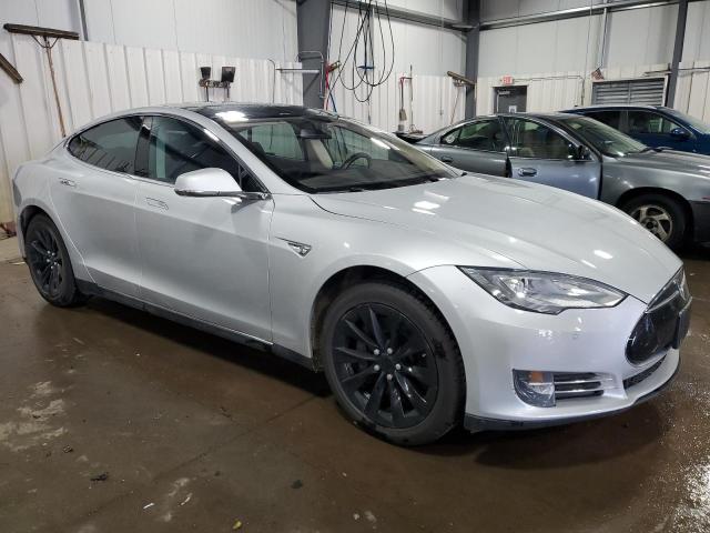 5YJSA1H15EFP51239 - 2014 TESLA MODEL S SILVER photo 4