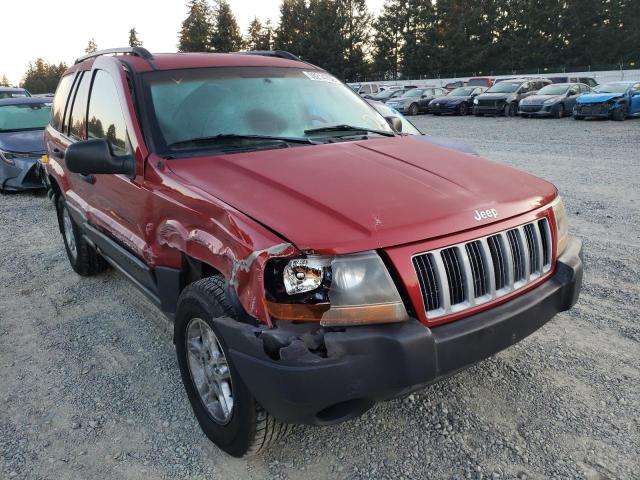 1J4GW48SX4C166342 - 2004 JEEP GRAND CHER LAREDO RED photo 1