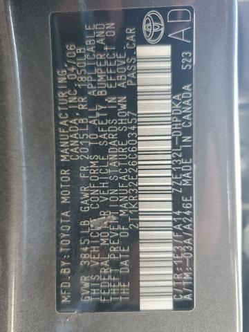 2T1KR32E26C603457 - 2006 TOYOTA COROLLA MA XR GRAY photo 13