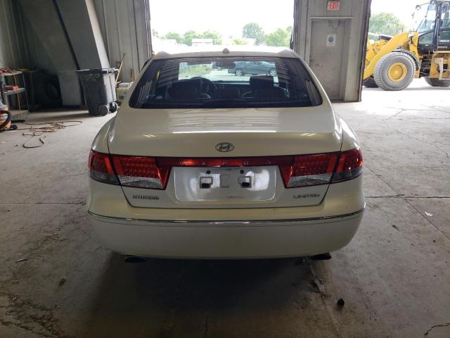 KMHFC46F78A276200 - 2008 HYUNDAI AZERA SE WHITE photo 6