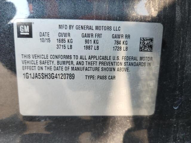 1G1JA5SH3G4120789 - 2016 CHEVROLET SONIC LS BLACK photo 13