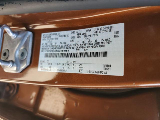 1FMCU9GD5HUA69460 - 2017 FORD ESCAPE SE ORANGE photo 13