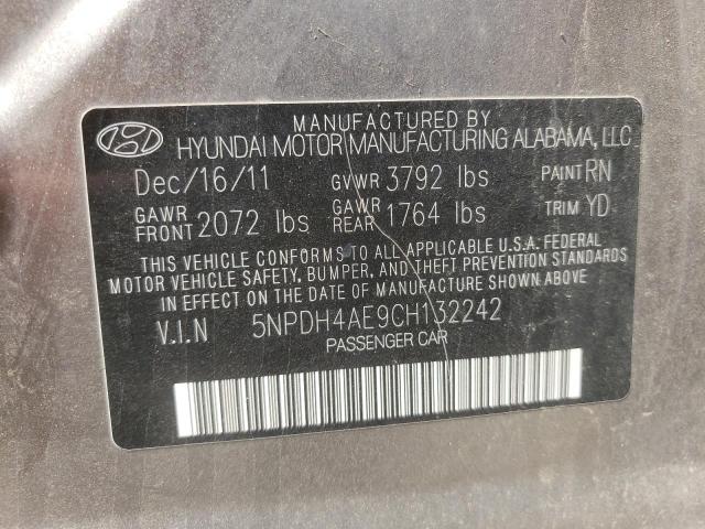 5NPDH4AE9CH132242 - 2012 HYUNDAI ELANTRA GLS BROWN photo 12