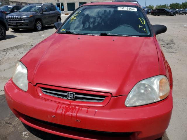 1HGEJ7124VL021100 - 1997 HONDA CIVIC HX RED photo 5