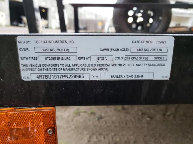 4R7BU1017PN229965 - 2023 UTILITY TRAILER BLACK photo 10