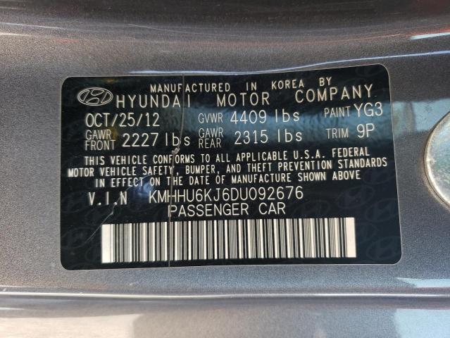 KMHHU6KJ6DU092676 - 2013 HYUNDAI GENESIS CO 3.8L GRAY photo 12