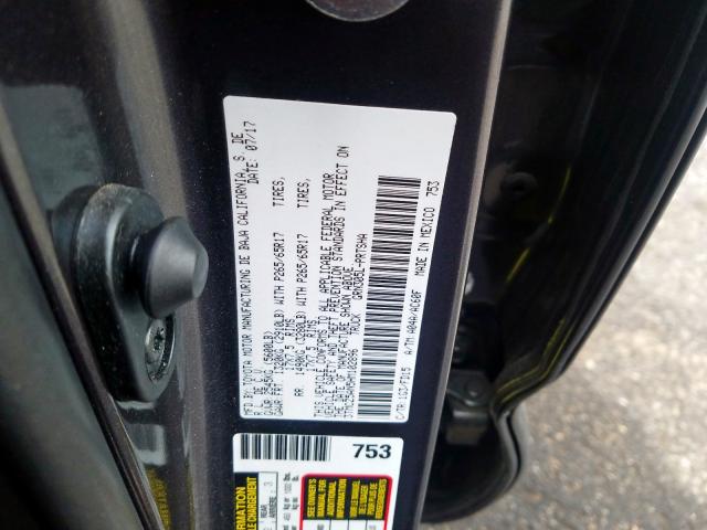 3TMCZ5AN5HM102896 - 2017 TOYOTA TACOMA DOUBLE CAB  照片 10