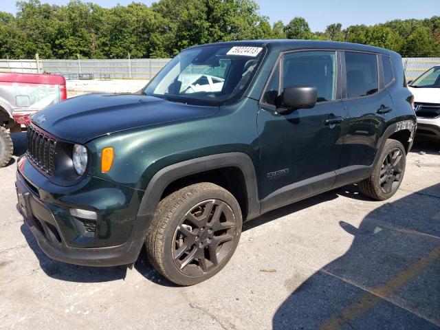 ZACNJDAB7MPM55872 - 2021 JEEP RENEGADE SPORT GREEN photo 1