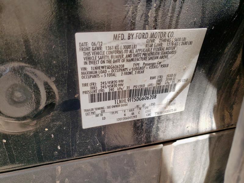 1LNHL9FT5DG606208 - 2013 LINCOLN MKS BLACK photo 12