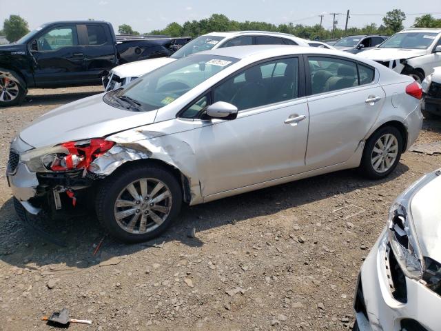 KNAFX4A86E5046506 - 2014 KIA FORTE EX SILVER photo 1