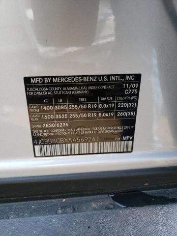 4JGBB8GBXAA569261 - 2010 MERCEDES-BENZ ML 350 4MATIC SILVER photo 13