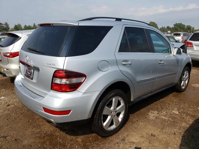 4JGBB8GBXAA569261 - 2010 MERCEDES-BENZ ML 350 4MATIC SILVER photo 3
